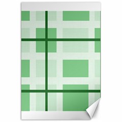 Abstract Green Squares Background Canvas 20  X 30  