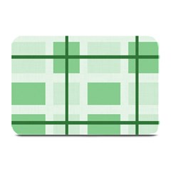 Abstract Green Squares Background Plate Mats