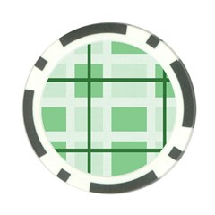 Abstract Green Squares Background Poker Chip Card Guard