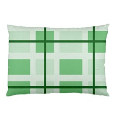 Abstract Green Squares Background Pillow Case