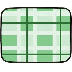 Abstract Green Squares Background Fleece Blanket (mini)