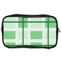 Abstract Green Squares Background Toiletries Bags