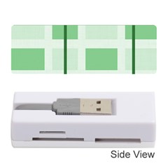 Abstract Green Squares Background Memory Card Reader (stick) 