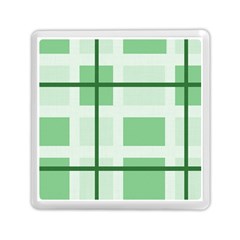 Abstract Green Squares Background Memory Card Reader (square) 