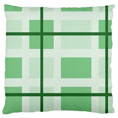 Abstract Green Squares Background Large Cushion Case (one Side)