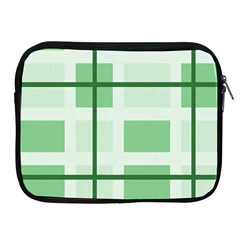 Abstract Green Squares Background Apple Ipad 2/3/4 Zipper Cases