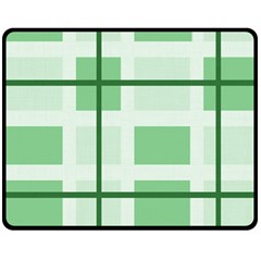 Abstract Green Squares Background Double Sided Fleece Blanket (medium) 