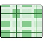 Abstract Green Squares Background Double Sided Fleece Blanket (Medium)  58.8 x47.4  Blanket Front