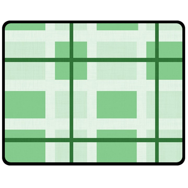 Abstract Green Squares Background Double Sided Fleece Blanket (Medium) 