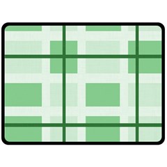 Abstract Green Squares Background Double Sided Fleece Blanket (large) 