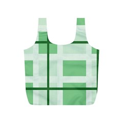 Abstract Green Squares Background Full Print Recycle Bags (s)  by Amaryn4rt