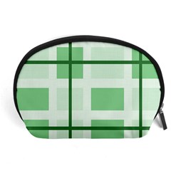 Abstract Green Squares Background Accessory Pouches (large) 