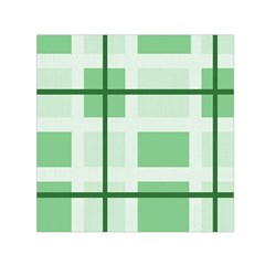 Abstract Green Squares Background Small Satin Scarf (square) by Amaryn4rt