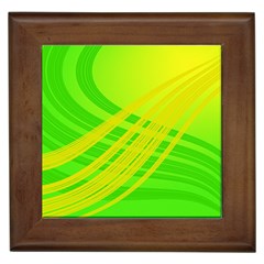 Abstract Green Yellow Background Framed Tiles