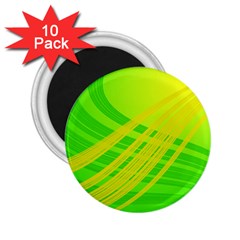 Abstract Green Yellow Background 2 25  Magnets (10 Pack) 