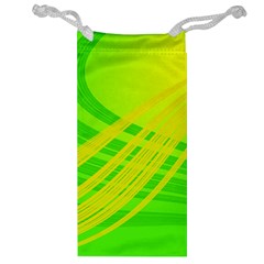 Abstract Green Yellow Background Jewelry Bag