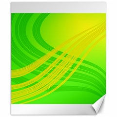 Abstract Green Yellow Background Canvas 8  X 10 