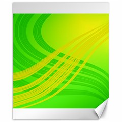 Abstract Green Yellow Background Canvas 16  X 20  