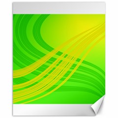 Abstract Green Yellow Background Canvas 11  X 14  