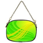 Abstract Green Yellow Background Chain Purses (Two Sides)  Front