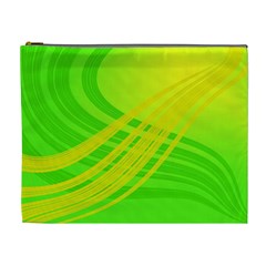 Abstract Green Yellow Background Cosmetic Bag (xl) by Amaryn4rt