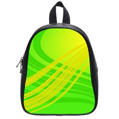 Abstract Green Yellow Background School Bags (small) 