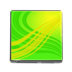 Abstract Green Yellow Background Memory Card Reader (square)