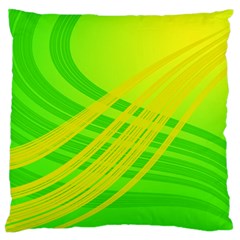 Abstract Green Yellow Background Large Cushion Case (two Sides)