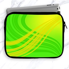 Abstract Green Yellow Background Apple Ipad 2/3/4 Zipper Cases