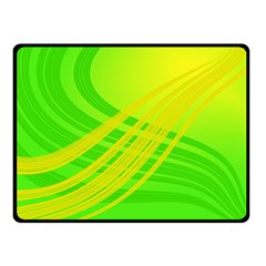 Abstract Green Yellow Background Double Sided Fleece Blanket (small) 