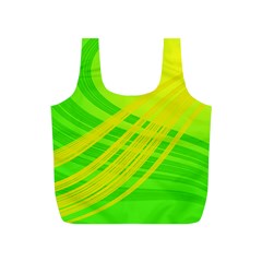 Abstract Green Yellow Background Full Print Recycle Bags (s) 