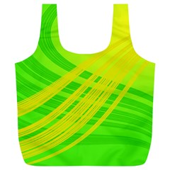 Abstract Green Yellow Background Full Print Recycle Bags (l) 