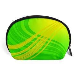 Abstract Green Yellow Background Accessory Pouches (large) 