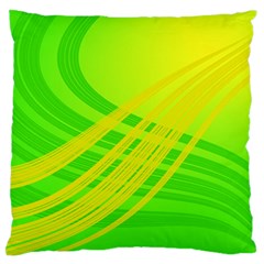 Abstract Green Yellow Background Standard Flano Cushion Case (one Side) by Amaryn4rt