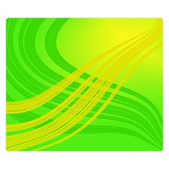 Abstract Green Yellow Background Double Sided Flano Blanket (small) 