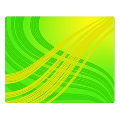 Abstract Green Yellow Background Double Sided Flano Blanket (large)  by Amaryn4rt