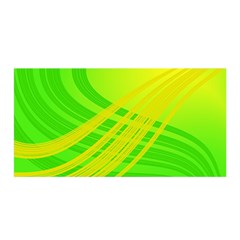 Abstract Green Yellow Background Satin Wrap