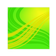 Abstract Green Yellow Background Small Satin Scarf (square)