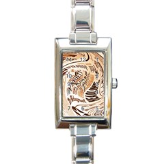 Abstract Newspaper Background Rectangle Italian Charm Watch by Amaryn4rt