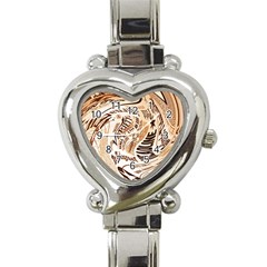 Abstract Newspaper Background Heart Italian Charm Watch by Amaryn4rt