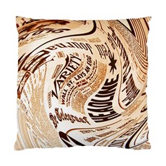 Abstract Newspaper Background Standard Cushion Case (two Sides)