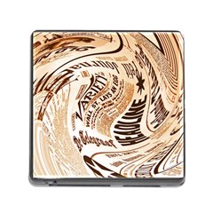 Abstract Newspaper Background Memory Card Reader (square)