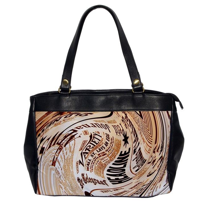 Abstract Newspaper Background Office Handbags