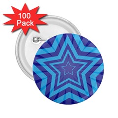 Abstract Starburst Blue Star 2 25  Buttons (100 Pack) 