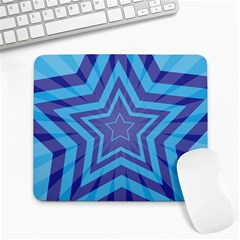 Abstract Starburst Blue Star Large Mousepads by Amaryn4rt