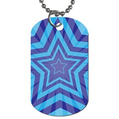 Abstract Starburst Blue Star Dog Tag (two Sides)