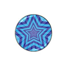 Abstract Starburst Blue Star Hat Clip Ball Marker