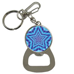 Abstract Starburst Blue Star Button Necklaces