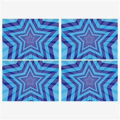 Abstract Starburst Blue Star Belt Buckles