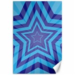 Abstract Starburst Blue Star Canvas 24  x 36  23.35 x34.74  Canvas - 1